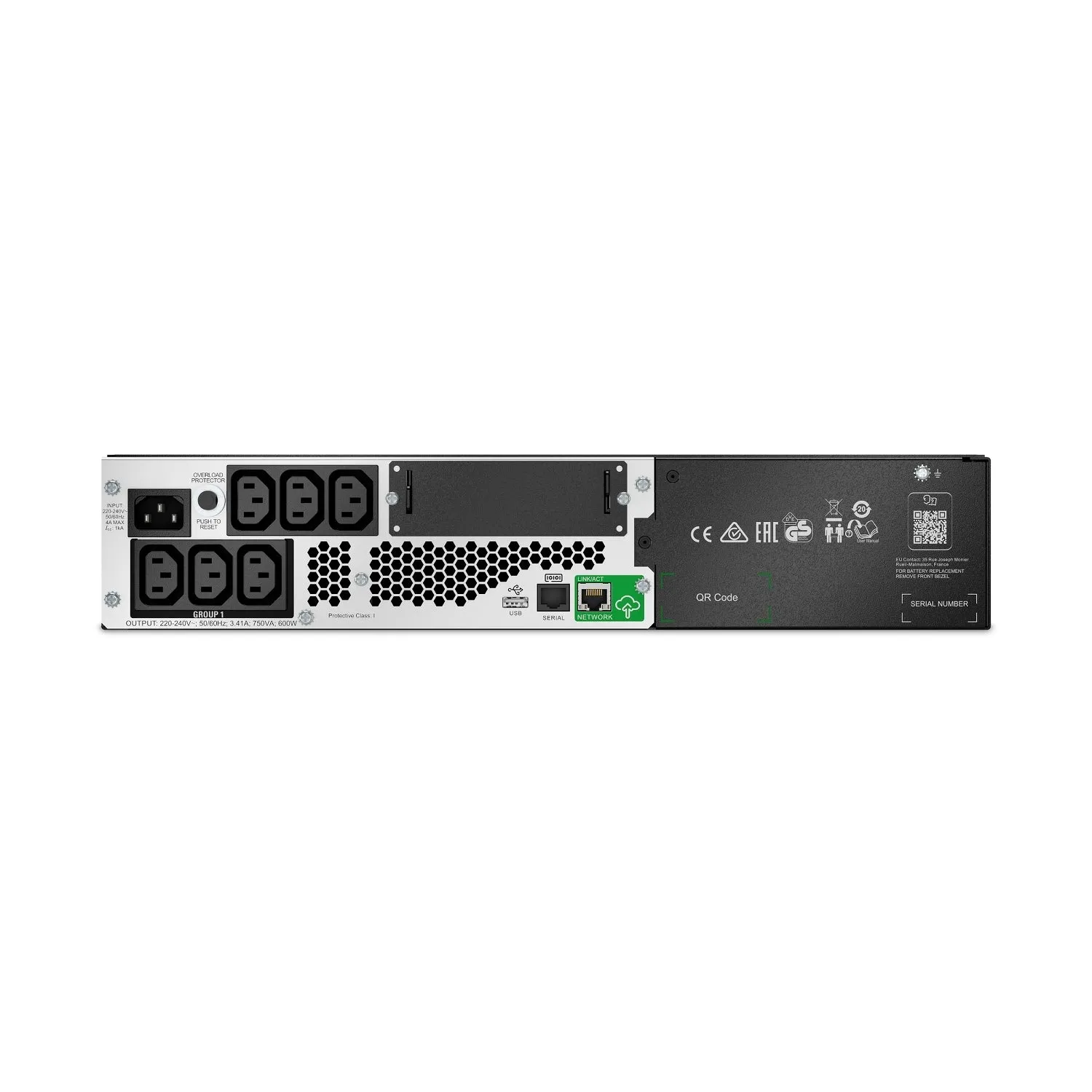 APC Smart-UPS SMTL750RMI2UC Lithium Ion, Short Depth 750VA, 230V with SmartConnect