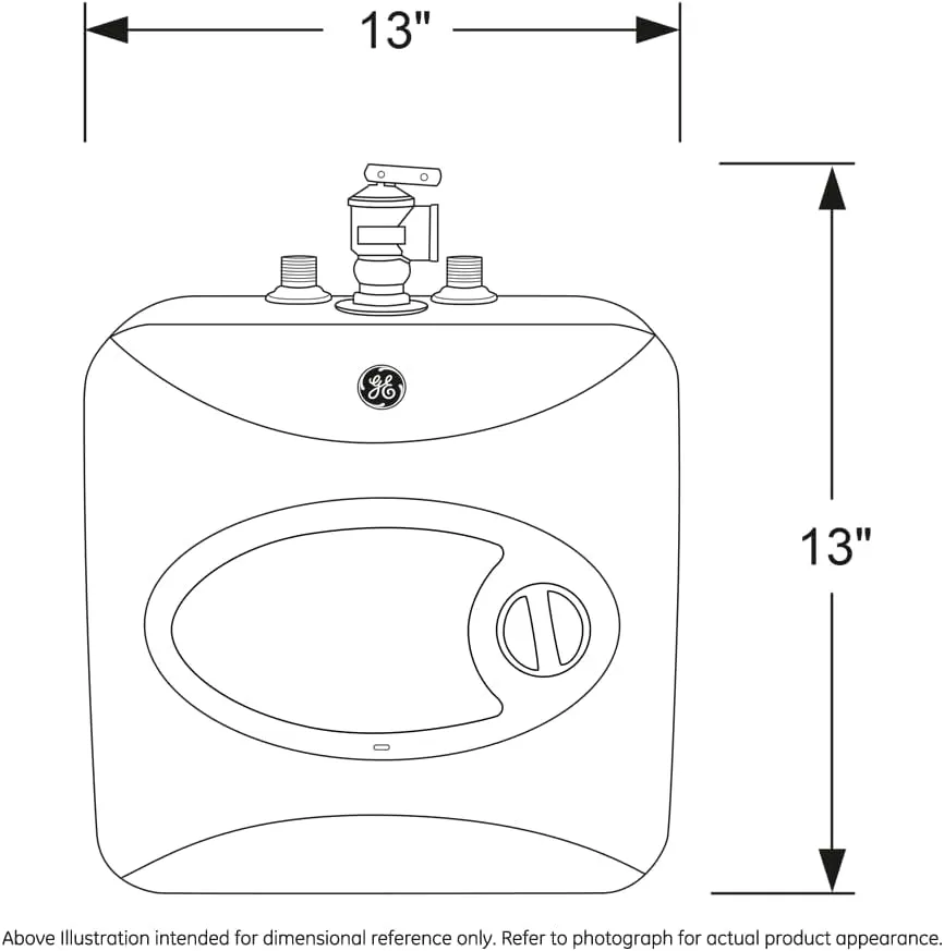 Appliances 2.5 Gallon, Versatile Mini Tank Water Heater with Adjustable Thermostat, Easily Installs under Sink, 120V
