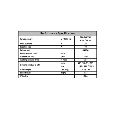 ARCTIC-HP-050ZA/BE 48,000 BTU Air to Water Heat Pump