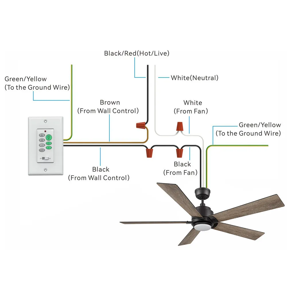 Aspen Ⅱ Smart Ceiling Fan with LED Light and Remote Outdoor/Indoor 48"