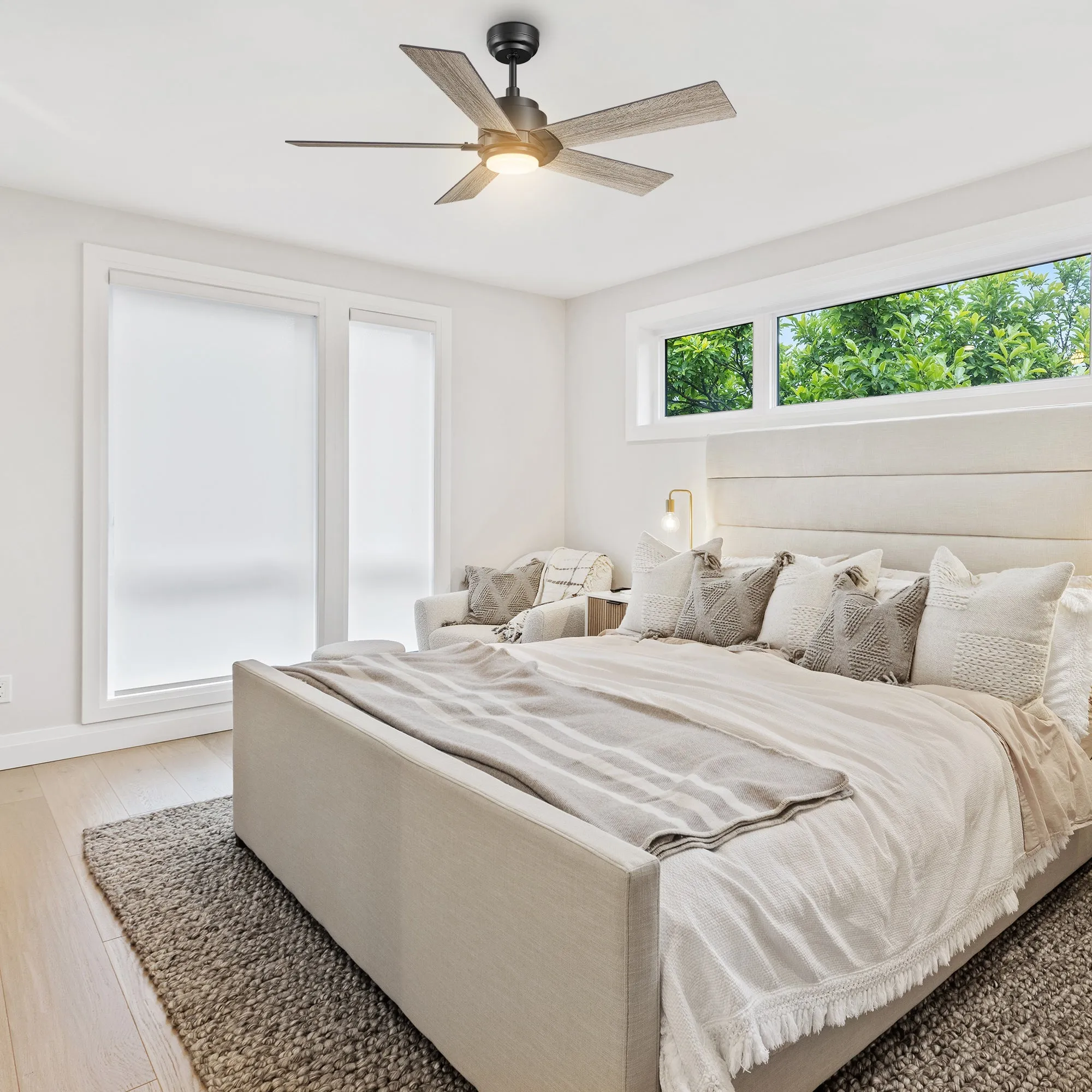Aspen Ⅱ Smart Ceiling Fan with LED Light and Remote Outdoor/Indoor 48"