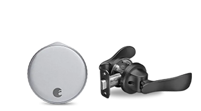 August Wi-Fi Smart Lock   Navis Paddle in Black