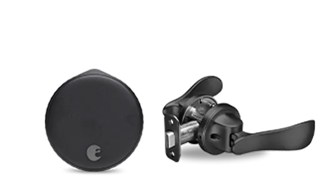 August Wi-Fi Smart Lock   Navis Paddle in Black