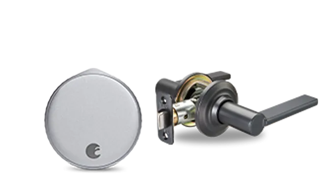 August Wi-Fi Smart Lock   Valdosta Lever in Black
