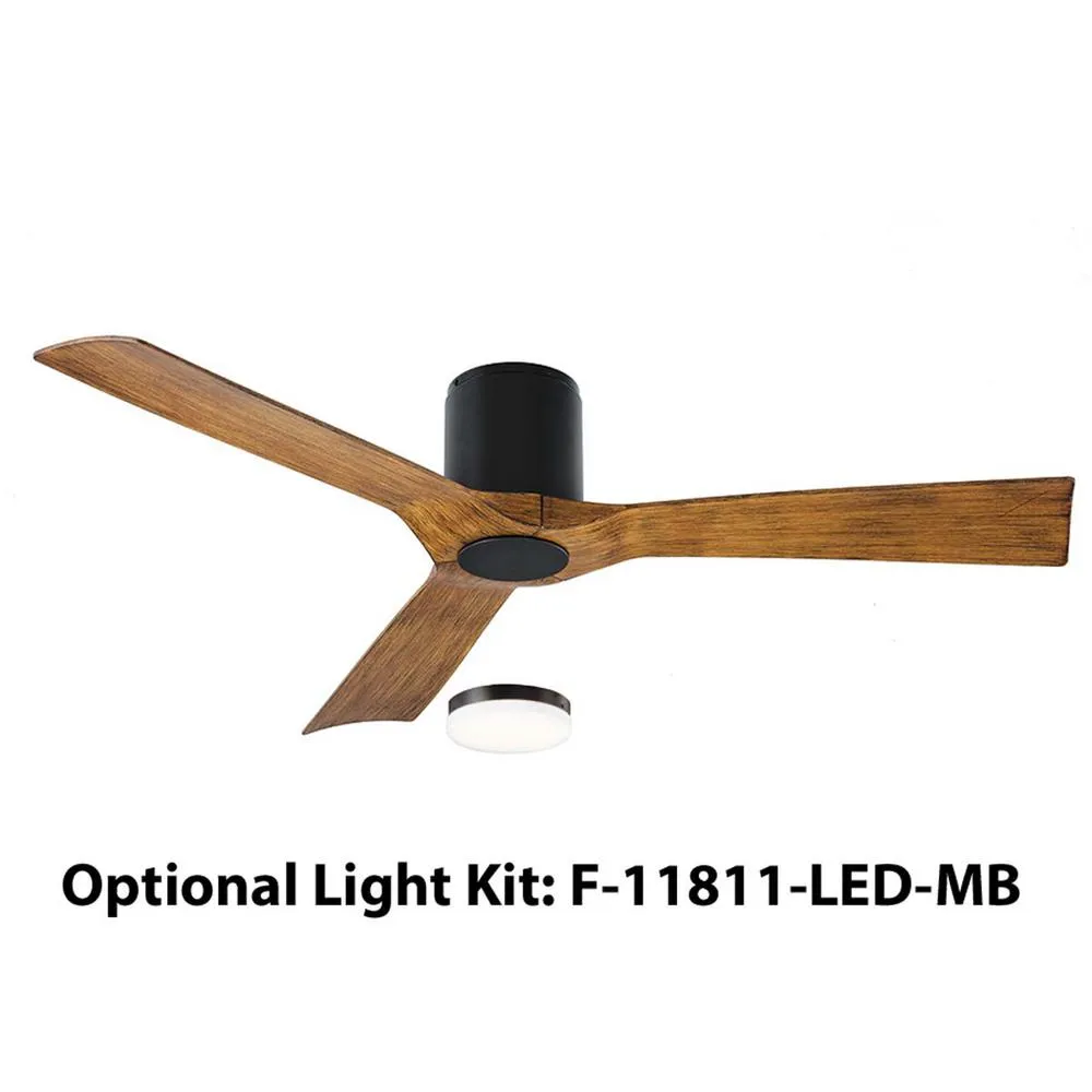 Aviator 1-Light LED 3000K Ceiling Fan Light Kit in Matte Black