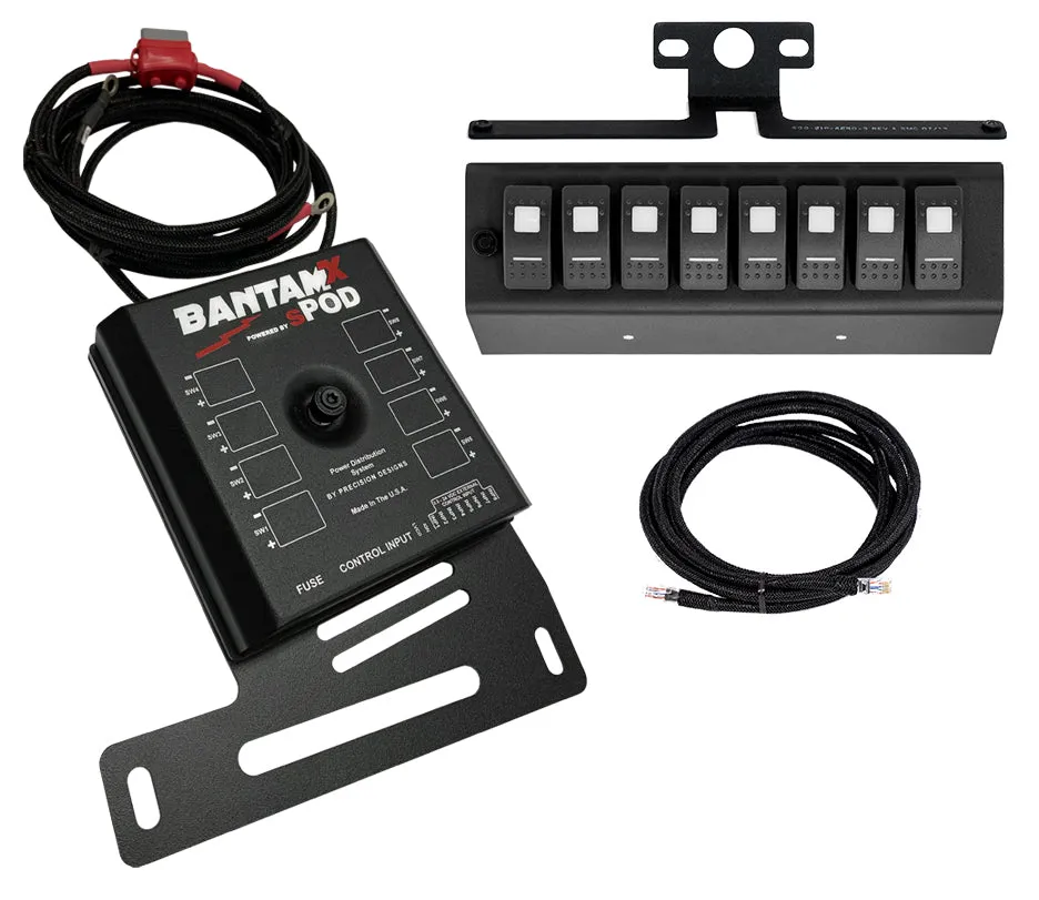 BantamX w/ Red LED Switch panel for 07-08 Jeep JK sPOD