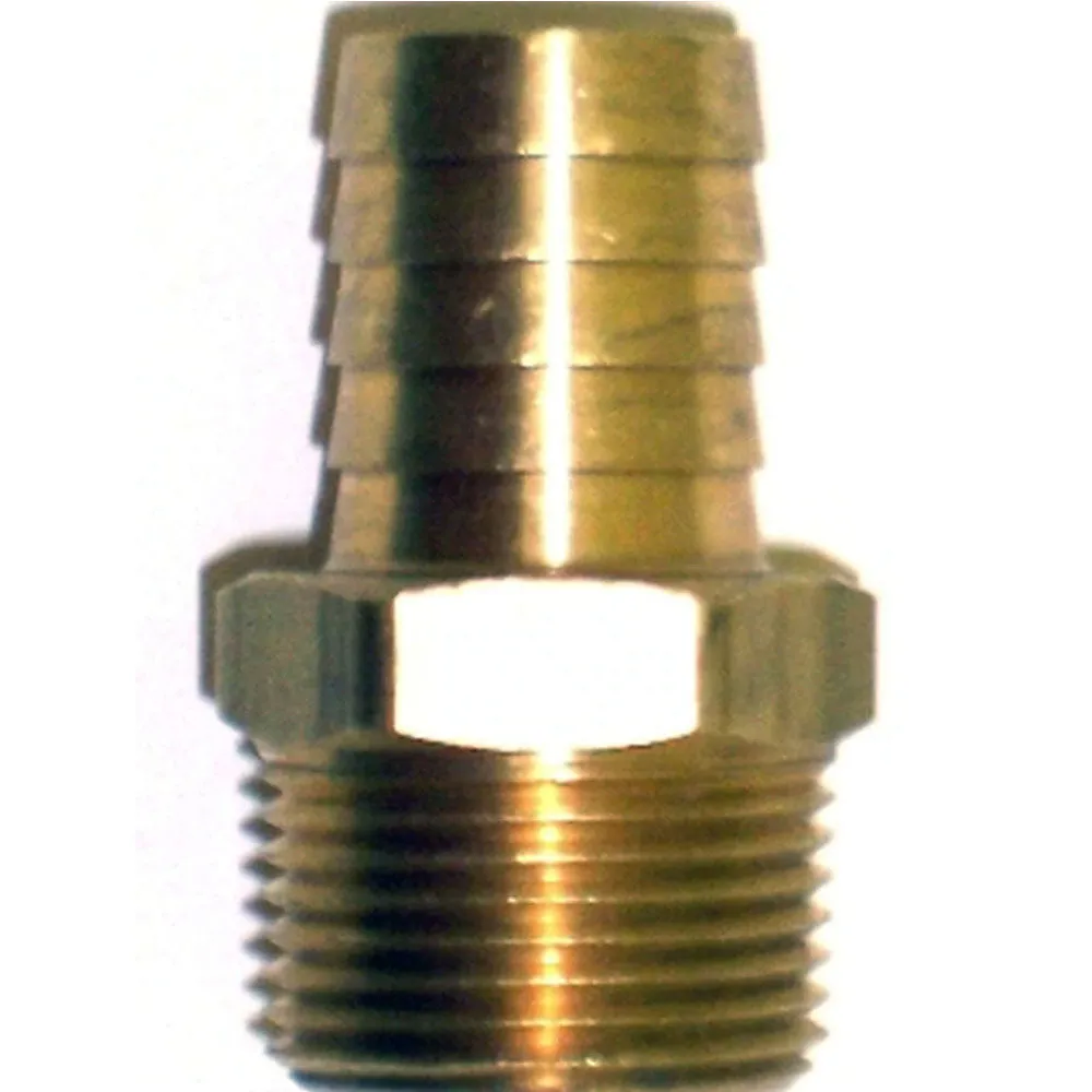 Barb Thermostat Housing Hose Barb Brass Straight Fitting 3/4 Inch NPT X 3/4 Inch  OEM 50-512-019