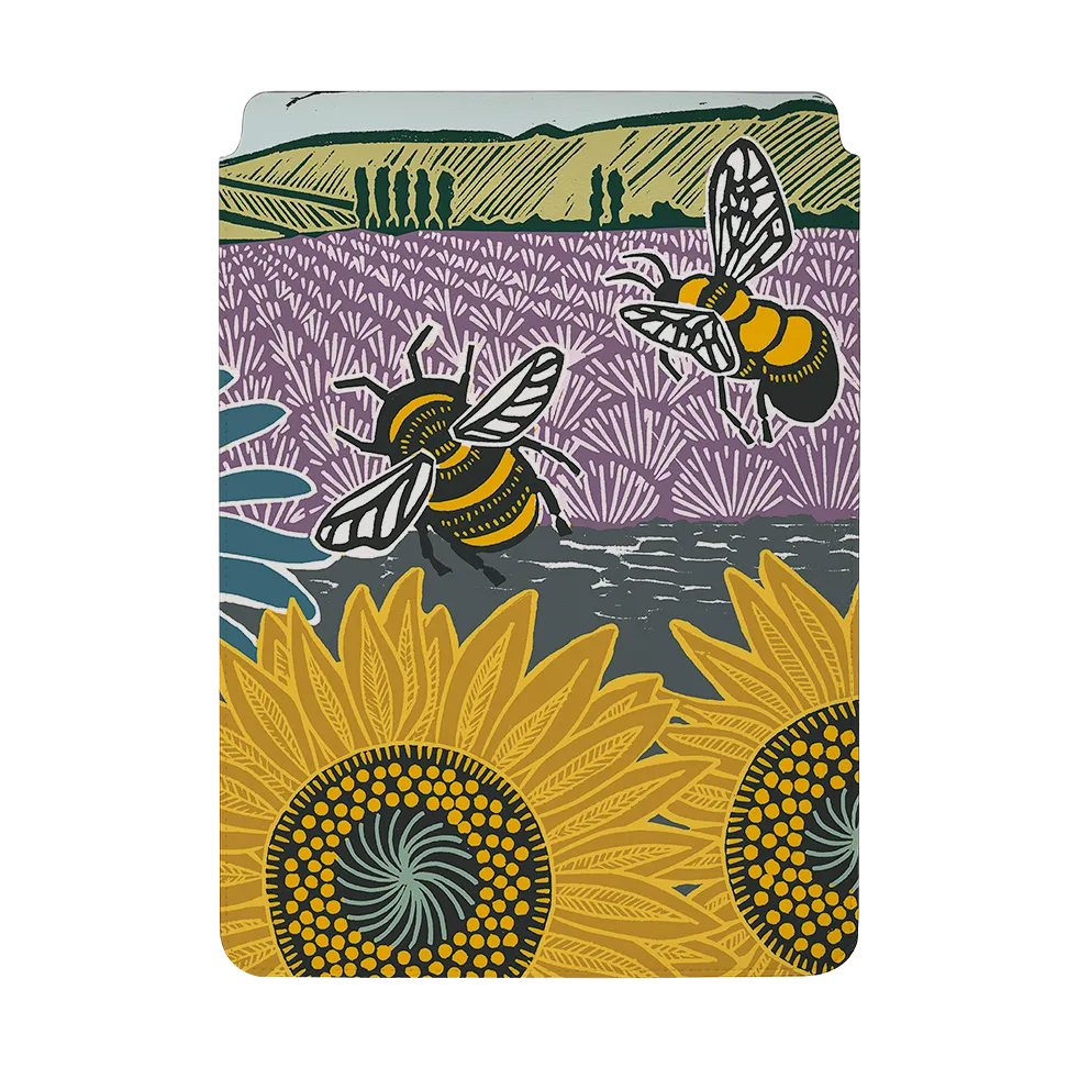 Bees and Sunflower By Kate Heiss Laptop, Kindle & iPad Sleeve