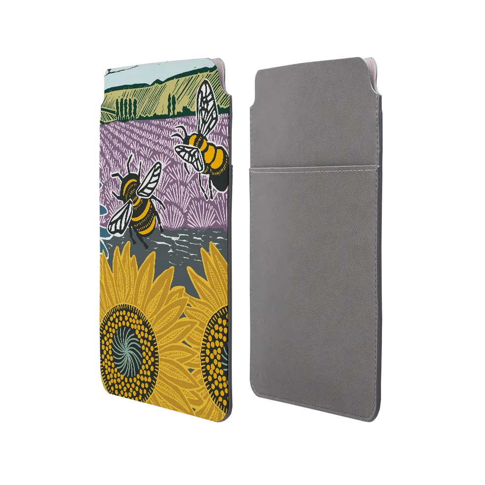 Bees and Sunflower By Kate Heiss Laptop, Kindle & iPad Sleeve
