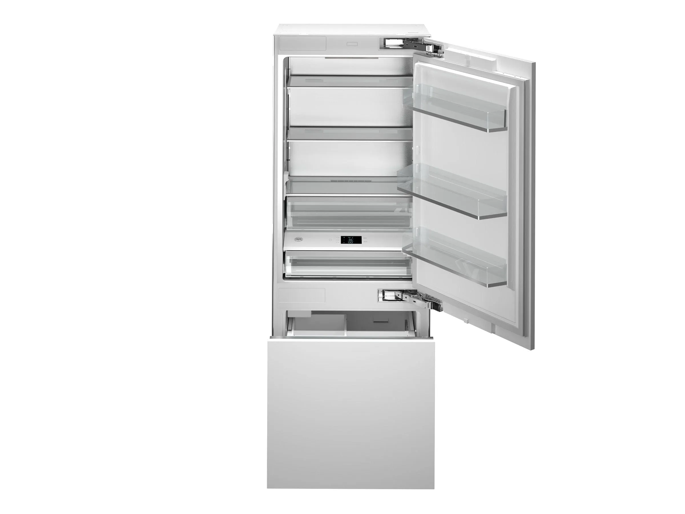 Bertazzoni 30 inch Reversible Door Built-In Bottom Mount Refrigerator REF30BMBZPNV