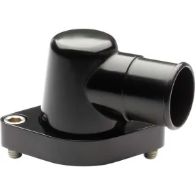 Billet Specialties Black Chevy 0 Degree Water Neck - Black Anodized - Straight Up - BB Chevy/SB Chevy