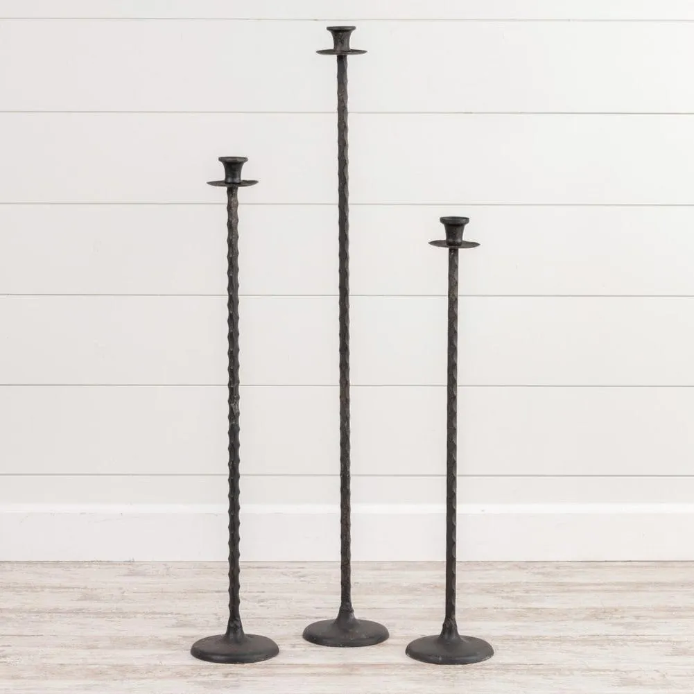 Black Tall Taper Candlestick
