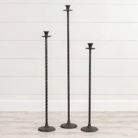 Black Tall Taper Candlestick