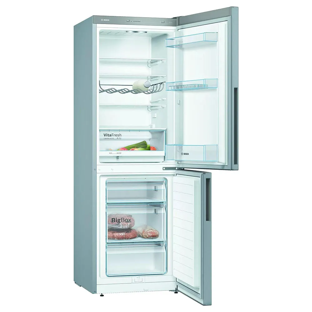 Bosch 60/40 Serie 4 289L Freestanding Fridge Freezer - Stainless Steel | KGV33VLEAG