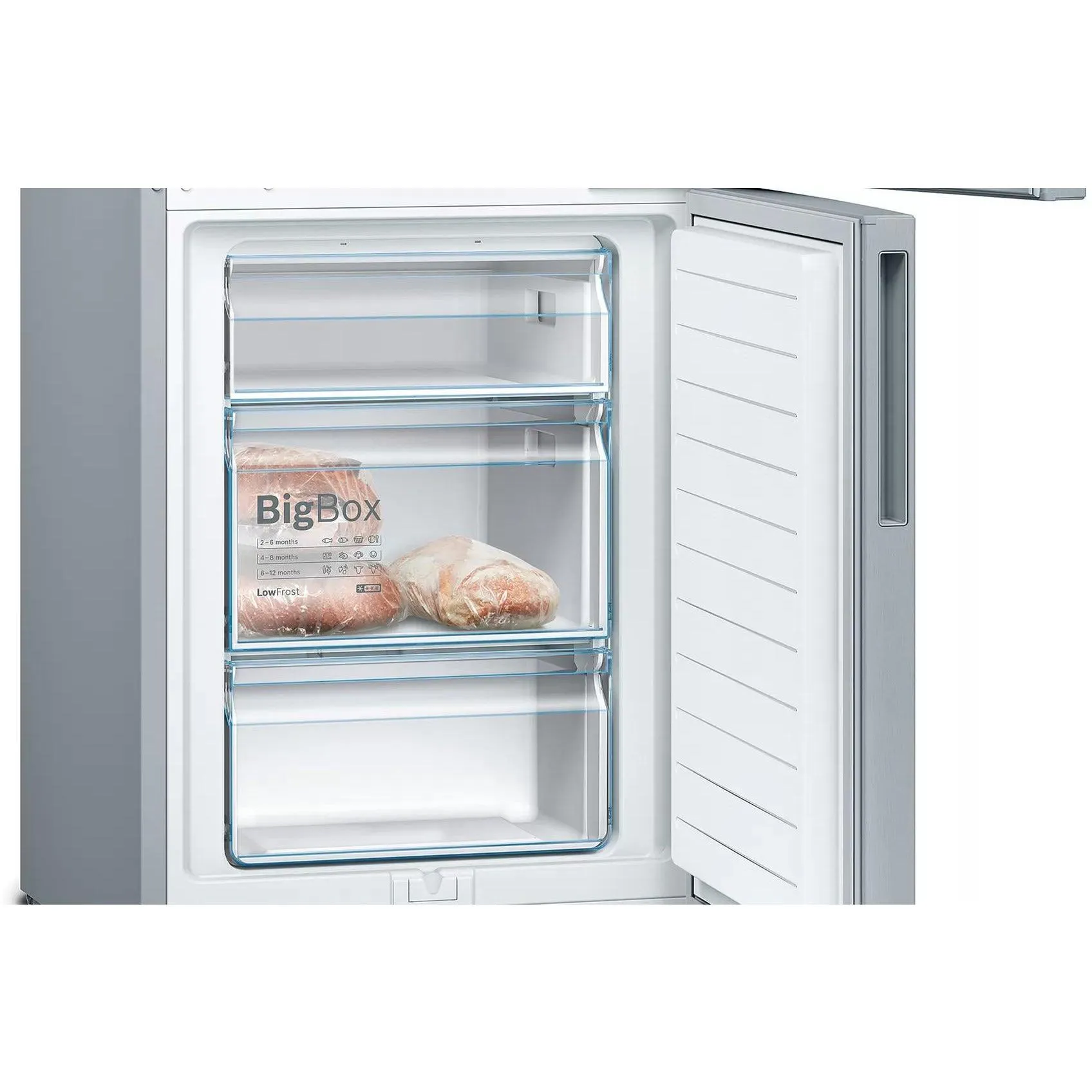 Bosch 60/40 Serie 4 289L Freestanding Fridge Freezer - Stainless Steel | KGV33VLEAG
