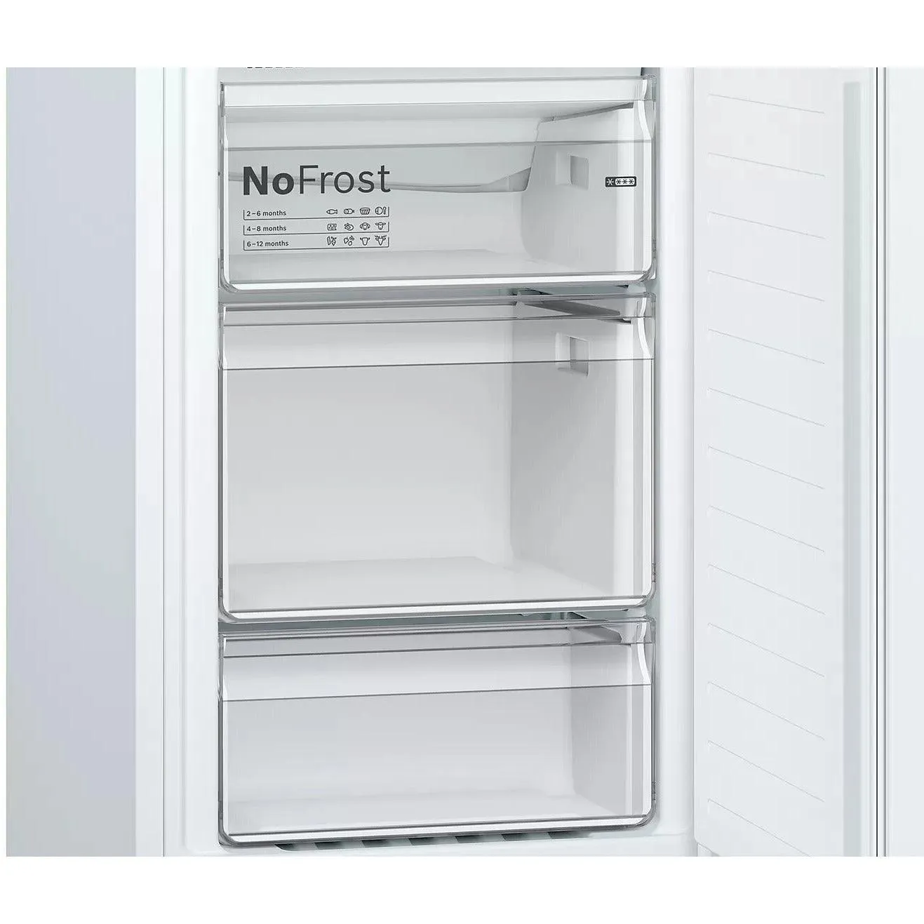 Bosch Serie 2 No Frost Freestanding Fridge Freezer - White | KGN34NWEAG