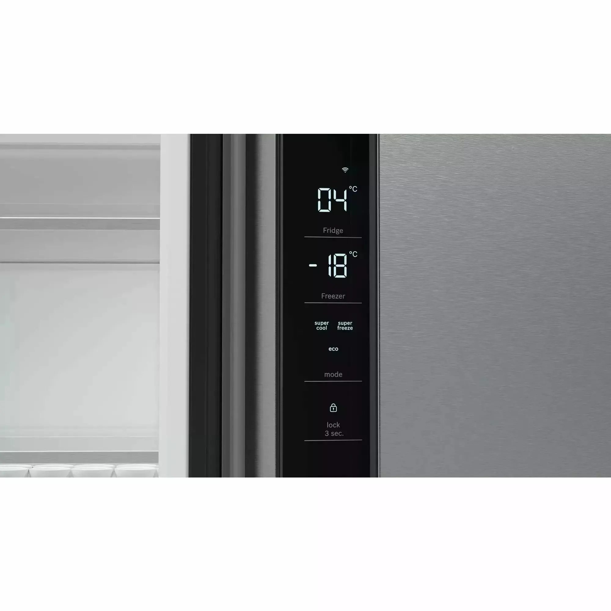 Bosch Serie 6 605L Freestanding French Door Fridge Freezer with Anti-fingerprint - Stainless Steel | KFN96APEAG