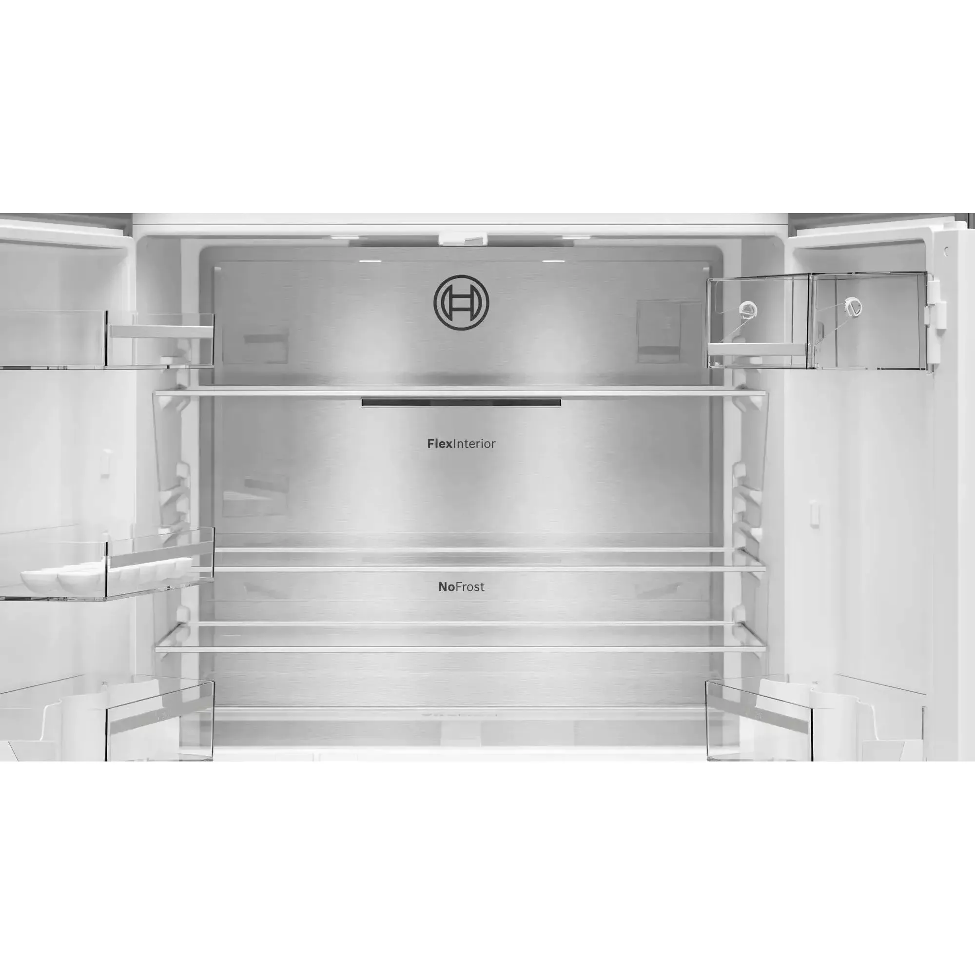 Bosch Serie 6 605L Freestanding French Door Fridge Freezer with Anti-fingerprint - Stainless Steel | KFN96APEAG