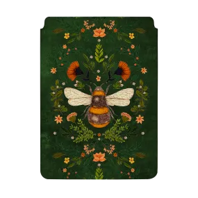 Botanical Bee Green By Jade Mosinski Laptop, Kindle & iPad Sleeve