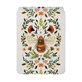 Botanical Bee White By Jade Mosinski Laptop, Kindle & iPad Sleeve