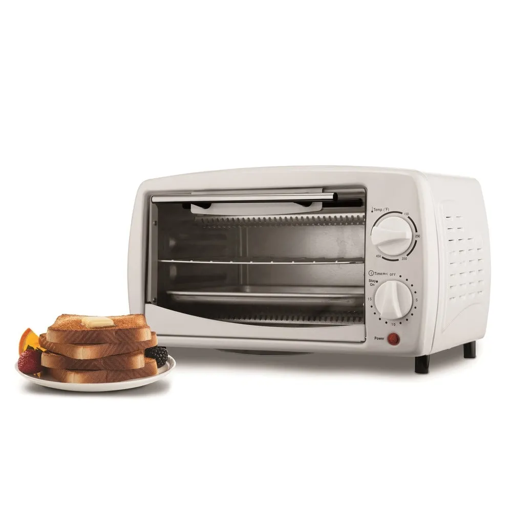 Brentwood Ts-345W 9-Liter 4 Slice Toaster Oven Broiler White