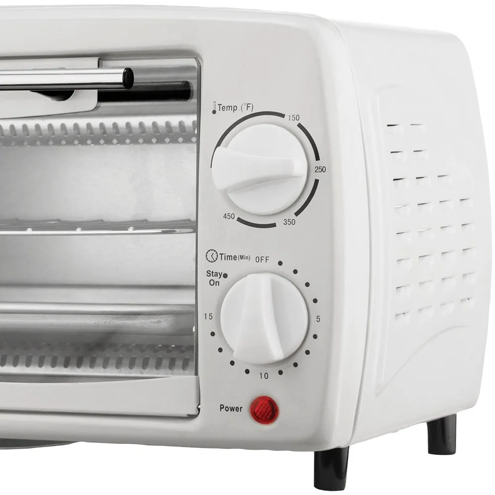 Brentwood Ts-345W 9-Liter 4 Slice Toaster Oven Broiler White