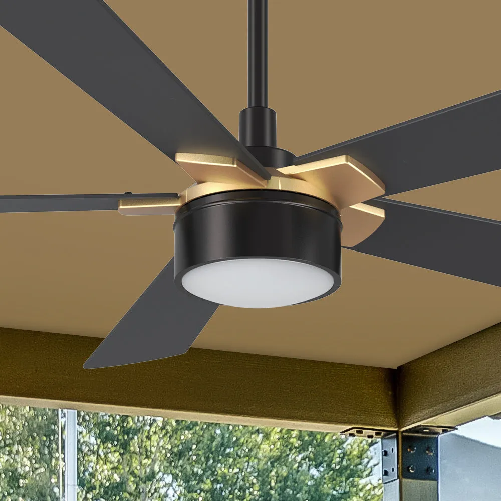 Brescia Smart Ceiling Fan with LED Light and Remote Outdoor/Indoor 52"