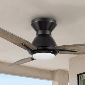Brooks Smart Flush Mount Ceiling Fan with LED Light Outdoor Indoor 52”