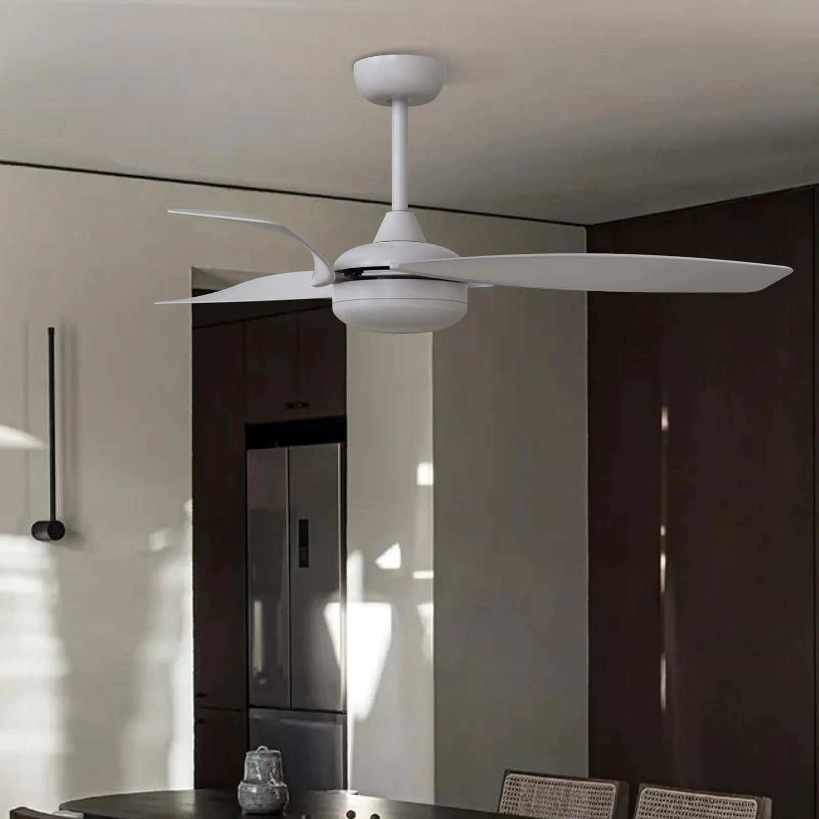 CAIRNS 132cm / 52 inch 3 Blade DC Modern Ceiling Fan LED Light kit 24W 4000K White