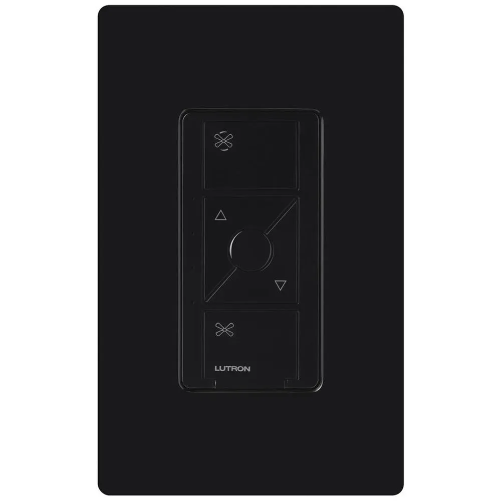 Caseta Wireless Smart Ceiling Fan Switch Single Pole Black