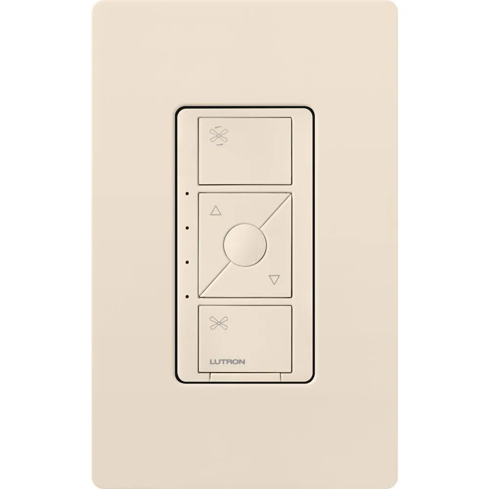 Caseta Wireless Smart Ceiling Fan Switch Single Pole Light Almond