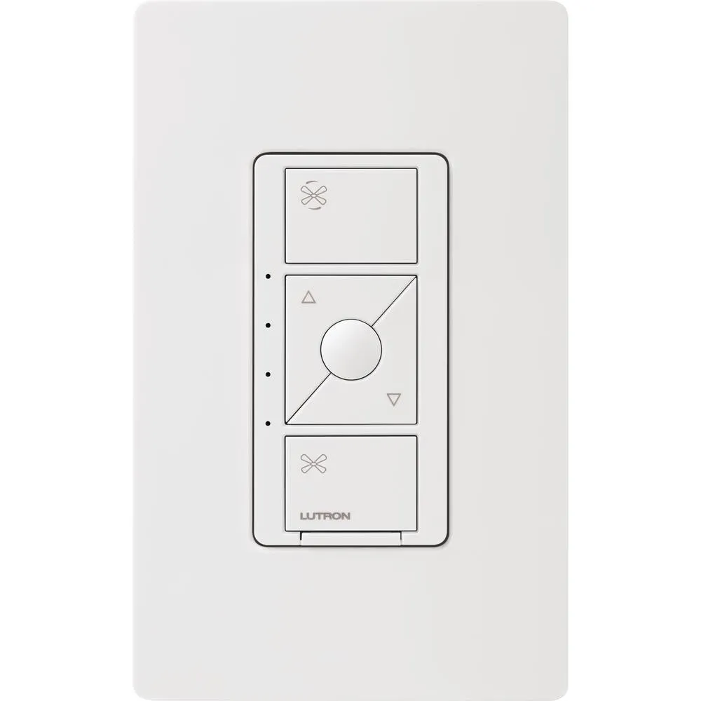 Caseta Wireless Smart Ceiling Fan Switch Single Pole White