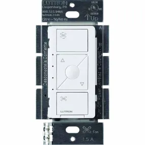 Caseta Wireless Smart Ceiling Fan Switch Single Pole White