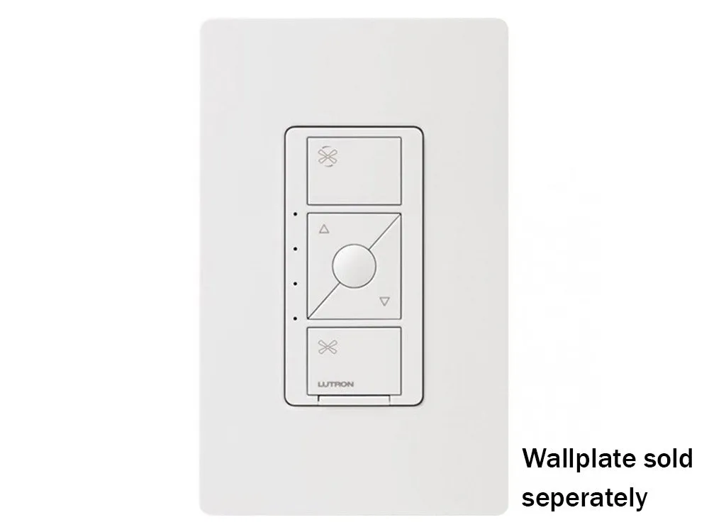 Caseta Wireless Smart Ceiling Fan Switch Single Pole White
