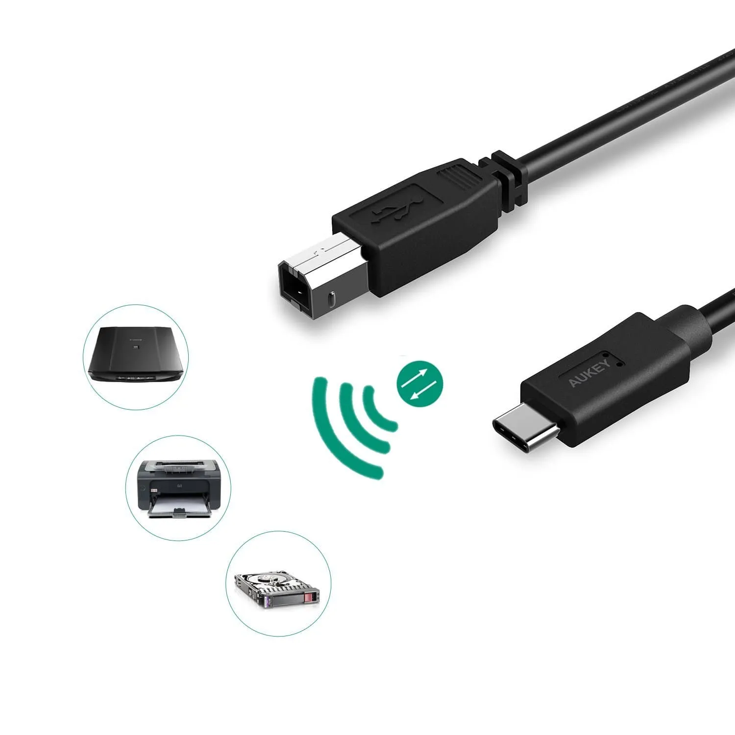 CB-C7 USB 2.0 USB-C To USB-B Cable