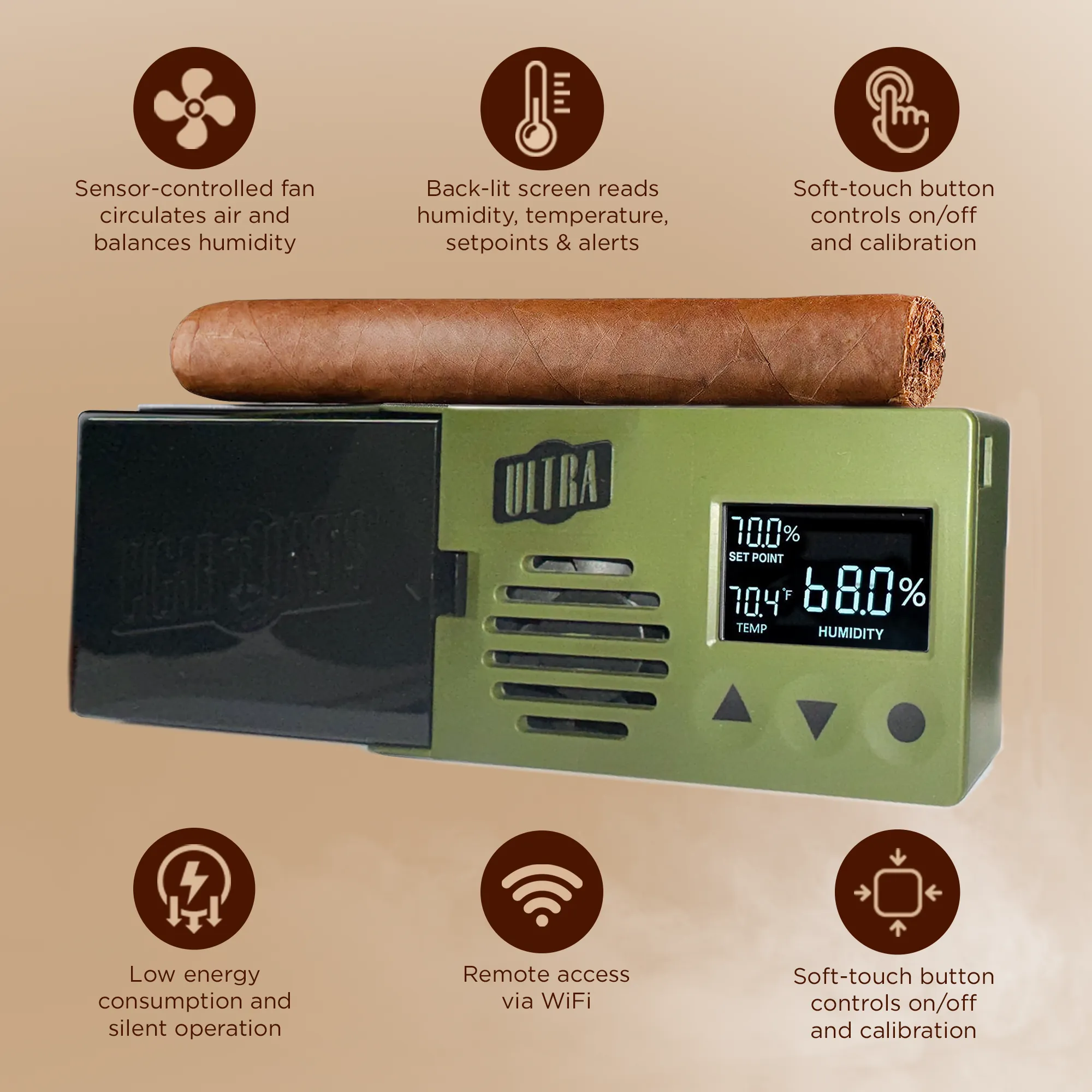 Cigar Oasis Ultra 4.0 Electronic Humidifier