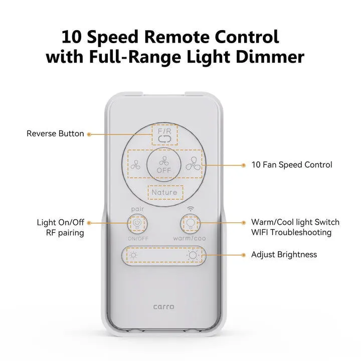Coleman Low Profile Smart Fan with LED light and Remote 52 Inch