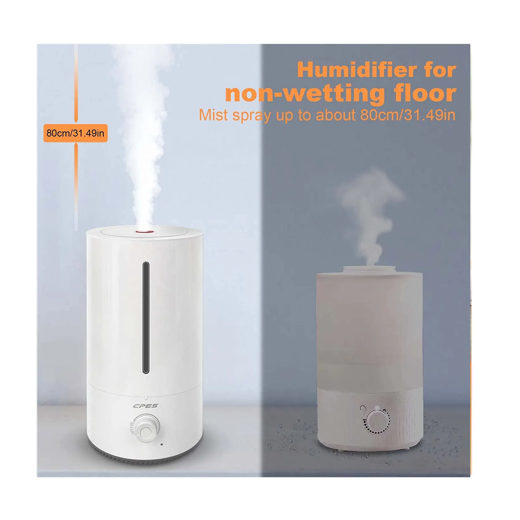 Cool Mist Humidifiers for Bedroom Quiet | Air Humidifiers for Large Room | 4L