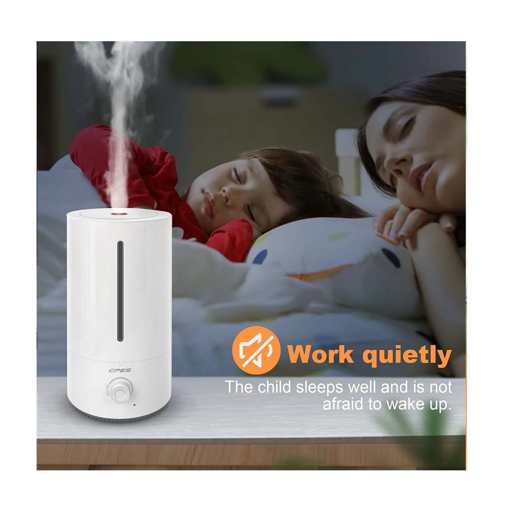 Cool Mist Humidifiers for Bedroom Quiet | Air Humidifiers for Large Room | 4L