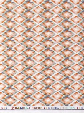 Cotton Printed Kurtha Fabric Brown Hanhai