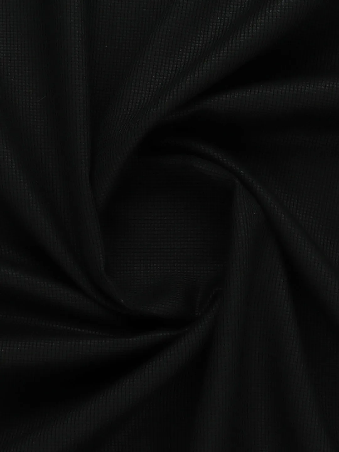 Cotton Rich Black Self design Shirting Fabric Hi-Tech