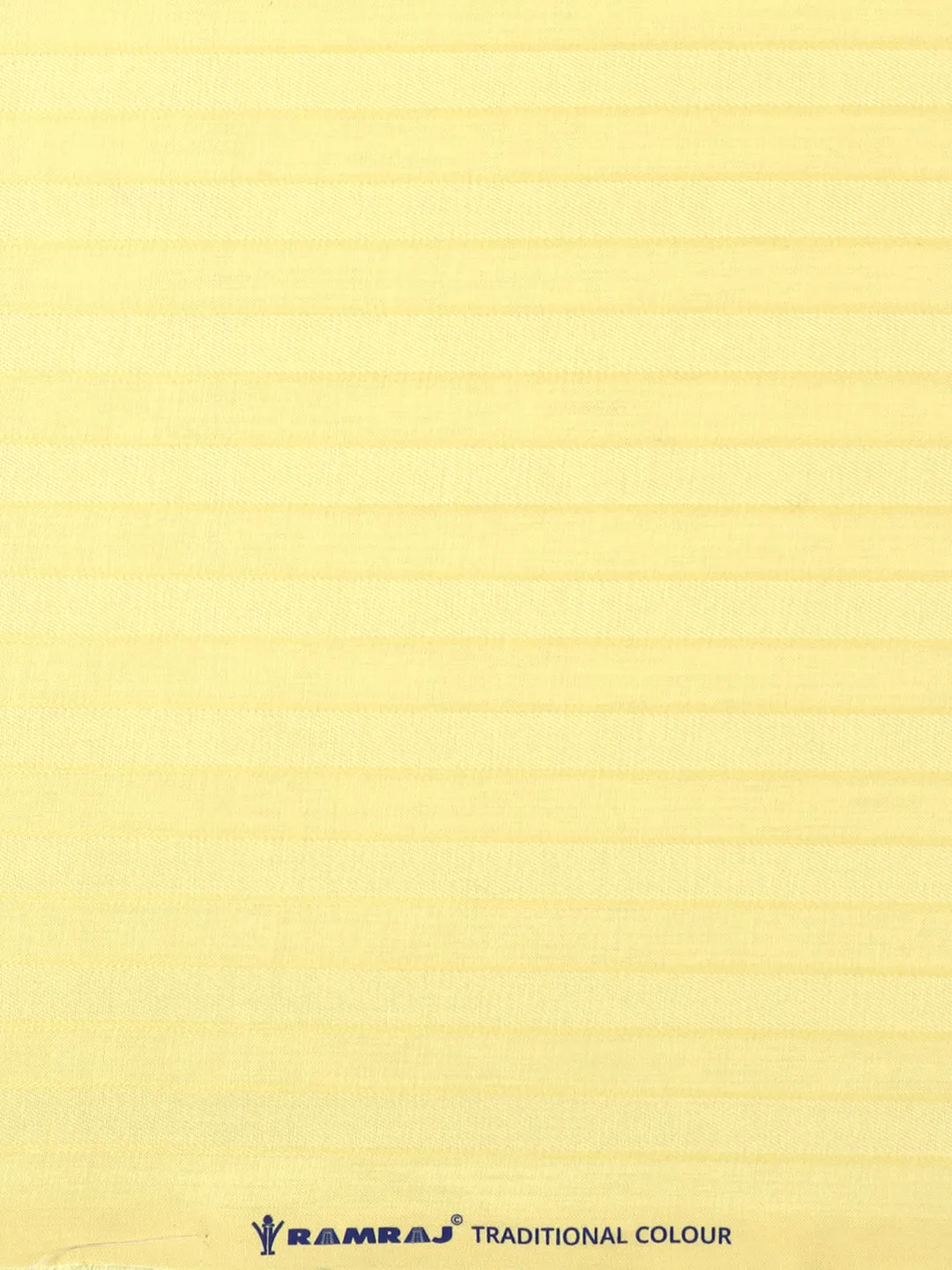 Cotton Rich Yellow Self design Shirting Fabric Hi-Tech