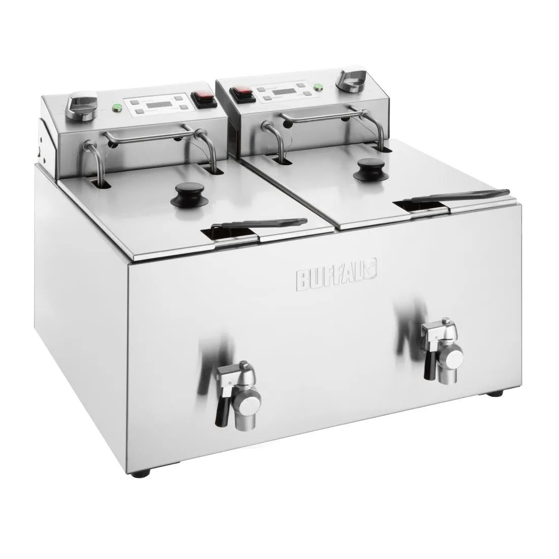 CU621 Buffalo Double Electric Fryer with Timer 2x8Ltr