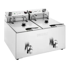 CU621 Buffalo Double Electric Fryer with Timer 2x8Ltr