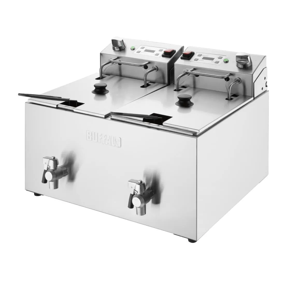 CU621 Buffalo Double Electric Fryer with Timer 2x8Ltr