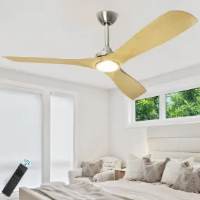 Depuley 52" Ceiling Fans with LED Lights and Remote, Modern Ceiling Fan Noiseless Reversible DC Motor for Kitchen/Patio/Farmhouse & Covered Outdoor Lighting, Timing, 3 Light Color Changeable