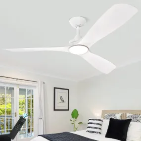 Depuley 52" Modern Ceiling Fan with Lights Remote Control, Low Profile Ceiling Fans Noiseless Reversible DC Motor for Bedroom/Living Room/Study/Patio Lighting, Timing, 3 Light Color Changeable-White
