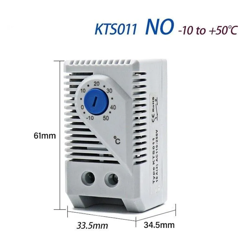 DIN Rail Cabinet Temperature Controller Industrial Thermostat KTO011 KTS011 0 to 60 Degree Centigrade Mechanical Thermoregulator
