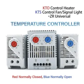 DIN Rail Cabinet Temperature Controller Industrial Thermostat KTO011 KTS011 0 to 60 Degree Centigrade Mechanical Thermoregulator