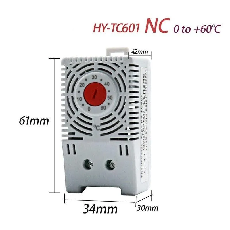 DIN Rail Cabinet Temperature Controller Industrial Thermostat KTO011 KTS011 0 to 60 Degree Centigrade Mechanical Thermoregulator